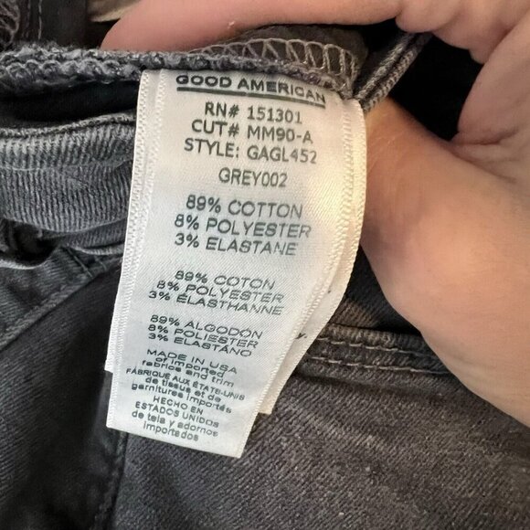 Good American Good Legs Grey Ankle Skinny Jeans Size 2/26 - Picture 9 of 11